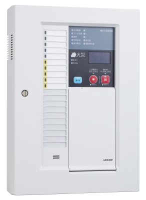 能美　Ｐ型２級複合受信機　１０回線　樹脂製　壁掛型