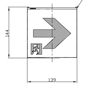 Ｃ級高輝度通路右矢印表示板