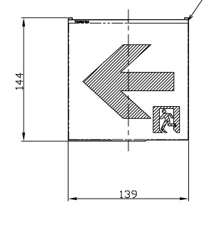 Ｃ級高輝度通路左矢印表示板