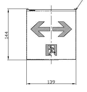 Ｃ級高輝度通路両矢印表示板