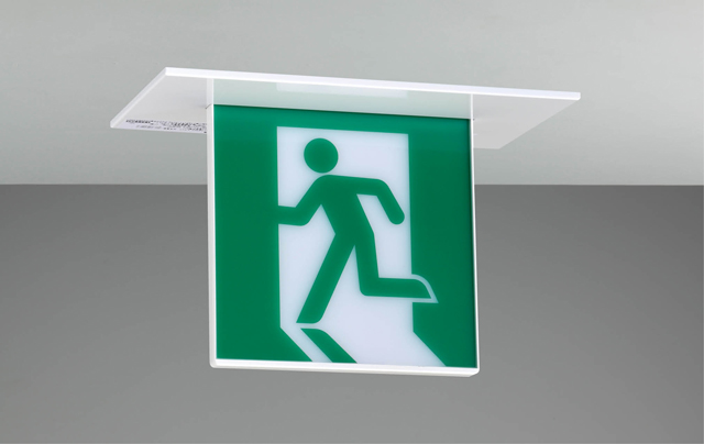 長時間天井埋込両面誘導灯