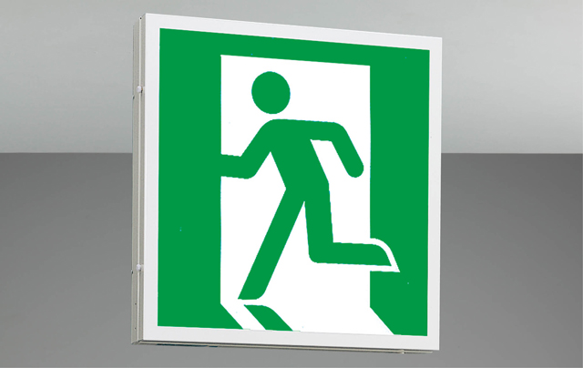 Ａ級天壁直付片面誘導灯