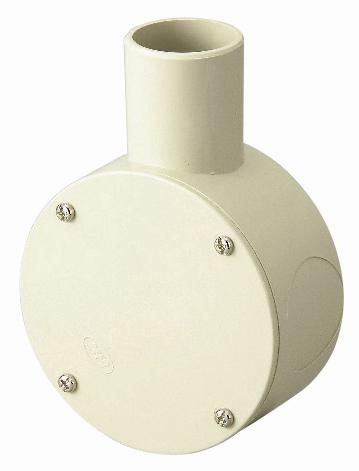 露出用丸型ボックス３６（１方出）［ねじ式］　ＨＩアイボリー