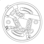 確認灯付感知器ベース　（２信号）