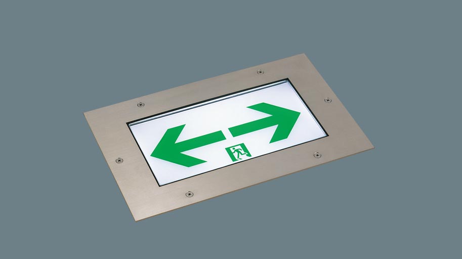 ＬＥＤ誘導灯防雨Ｃ級床埋込型１：２タイプ