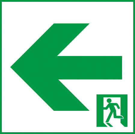 通路　表示板（左）　Ｃ級　直付用
