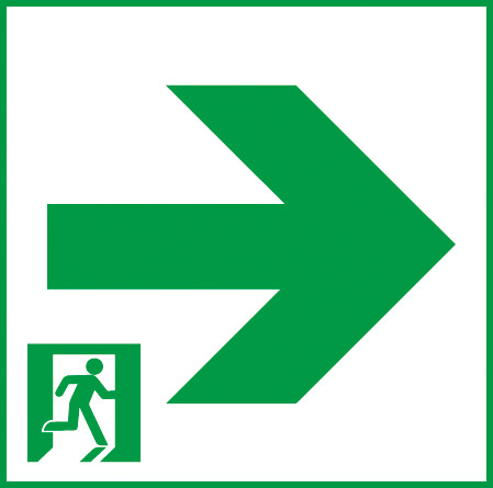 通路　表示板（右）　Ｃ級　直付用