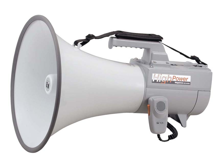 ショルダーメガホン　３０Ｗホイッスル音付